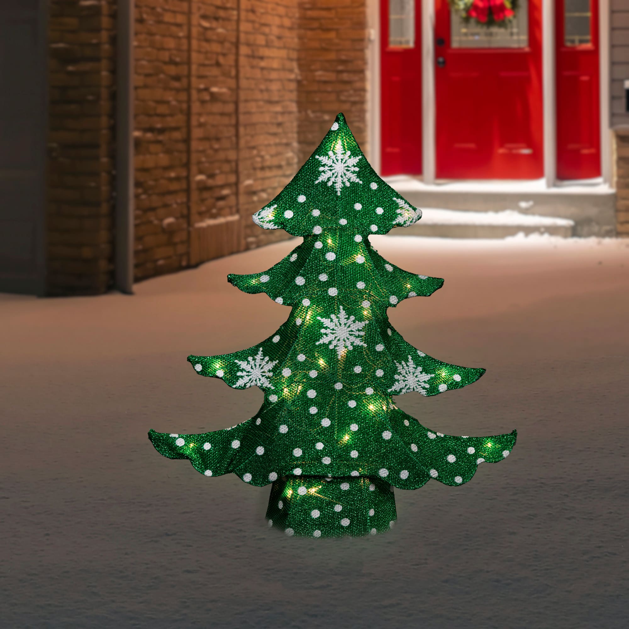 20" 3D Artificial Christmas Tree, Clear Lights